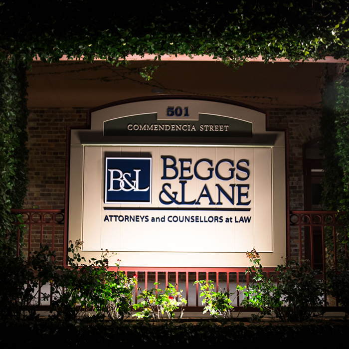 Beggs and Lane signage